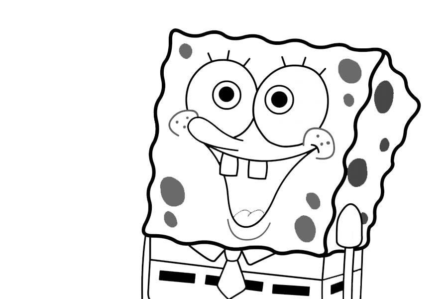 SpongeBob smiles